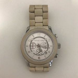 White Michael Kors Rubber Coated Watch
